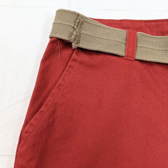 Iron Company NWT Salmon Red Shorts w/ Tan Belt - Picture 2 of 8